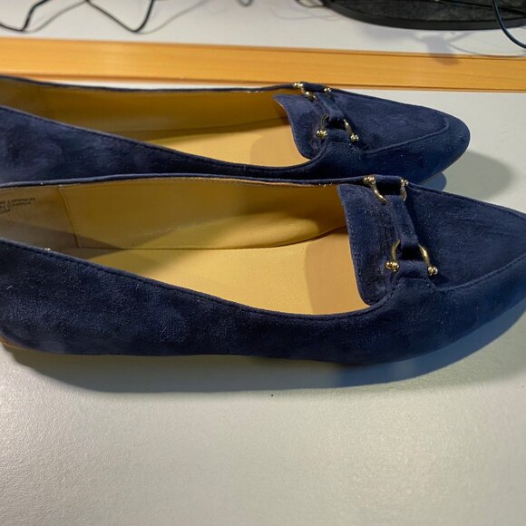 Talbots - Size 8.5M - Women's Loafers Blue suede with buckle - Picture 7 of 9